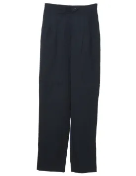 100% Wool Navy Trousers - W24 L31