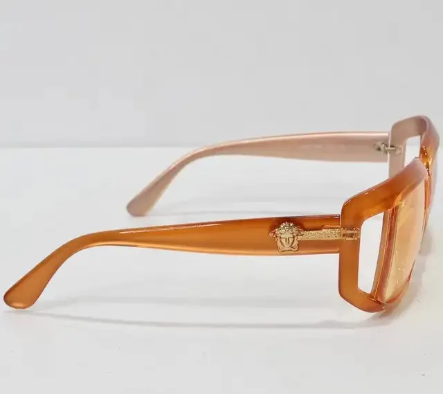 1990s Versace Orange Sunglasses