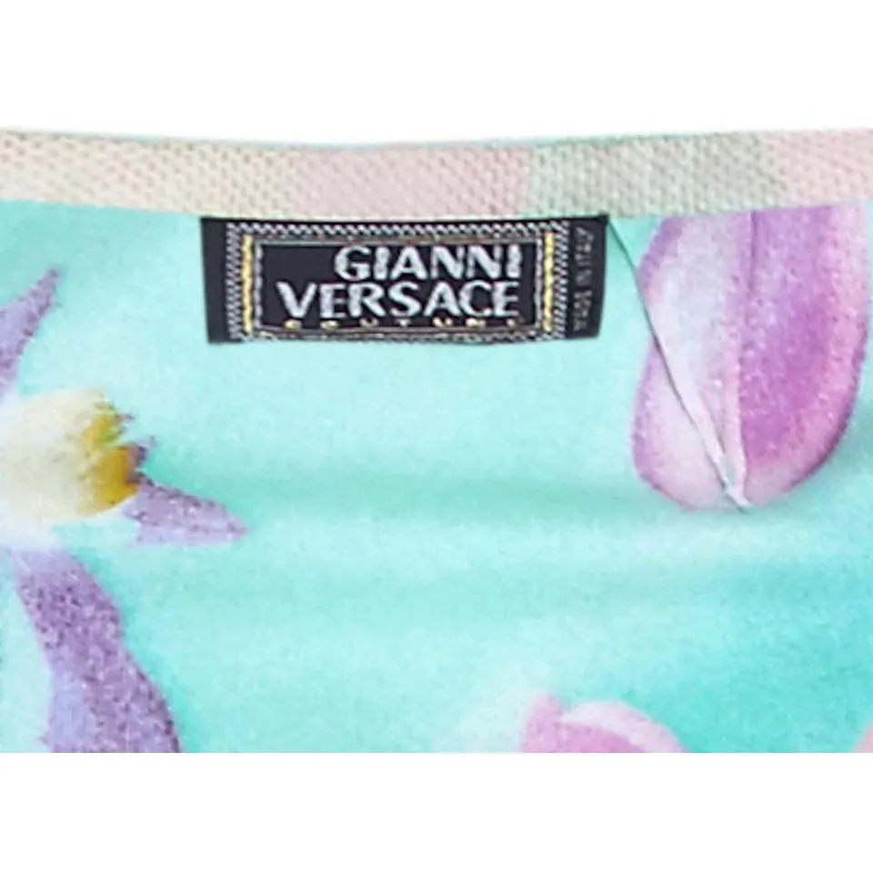 ARCHIVE - Documented 1990s Vintage Gianni Versace Floral Net Dress