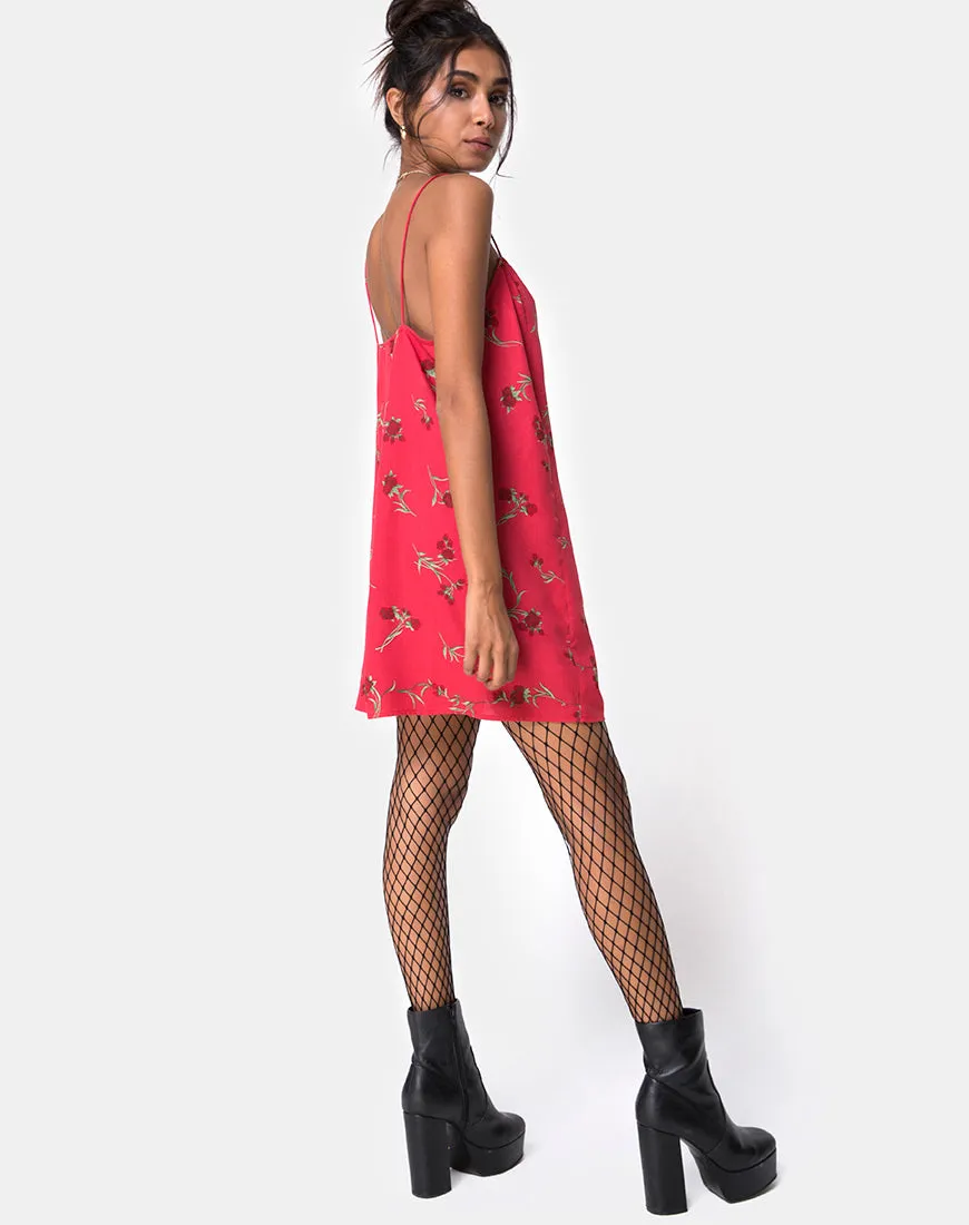 Batista Slip Dress in Rouge Rose Pink