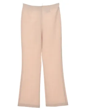 Beige Pinstriped Trousers - W26 L31