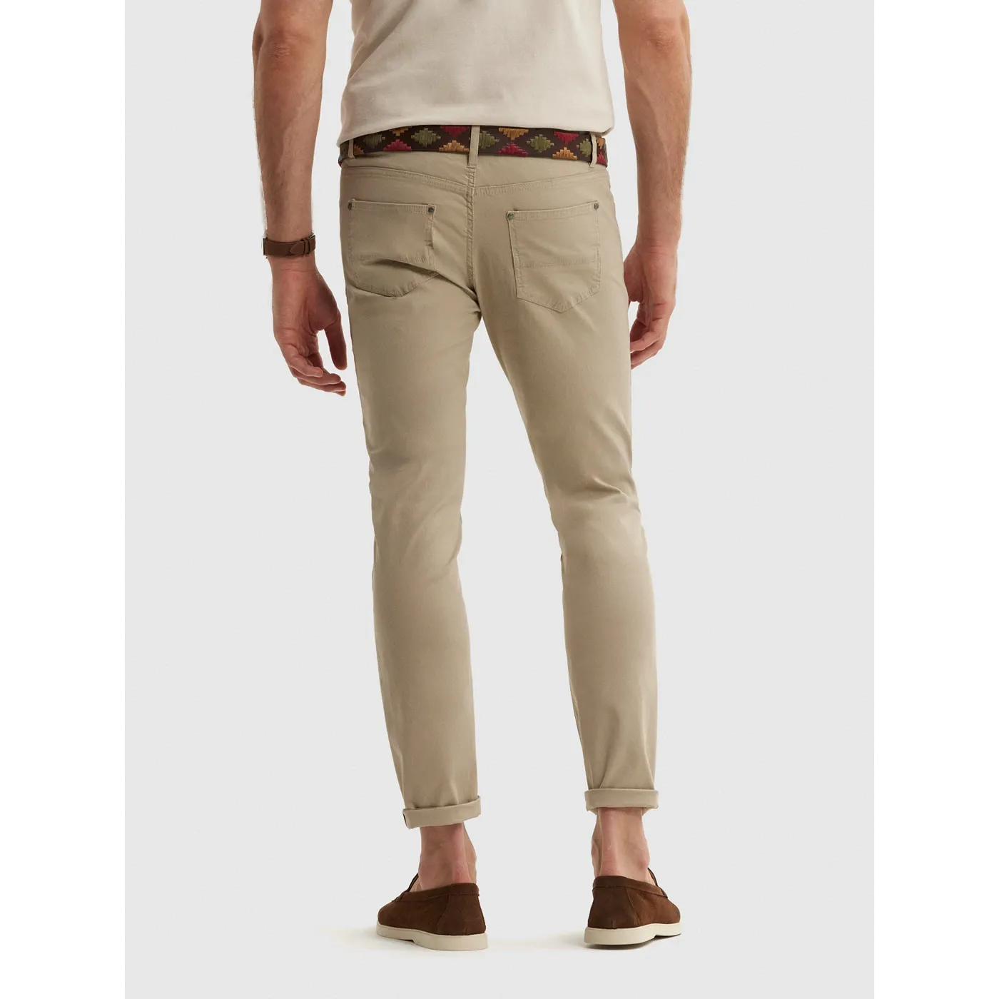 Beige Slim Fit Pants