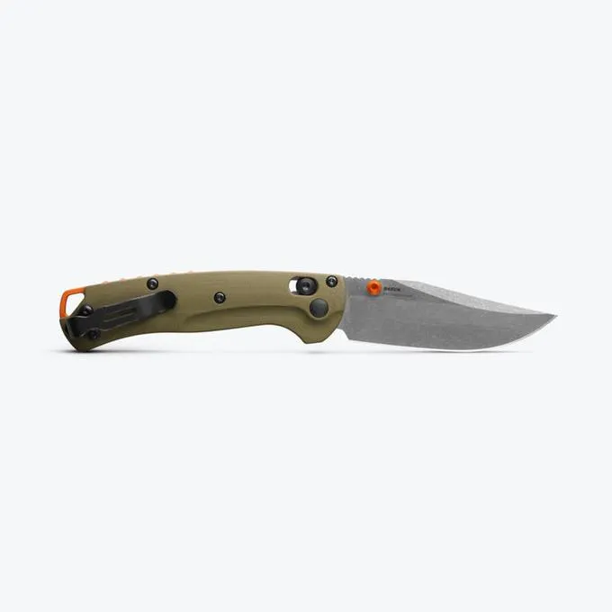 BENCHMADE 15534 MINI TAGGEDOUT 3" STONEWASH CPM-MAGNACUT OD GREEN G10 HANDLES