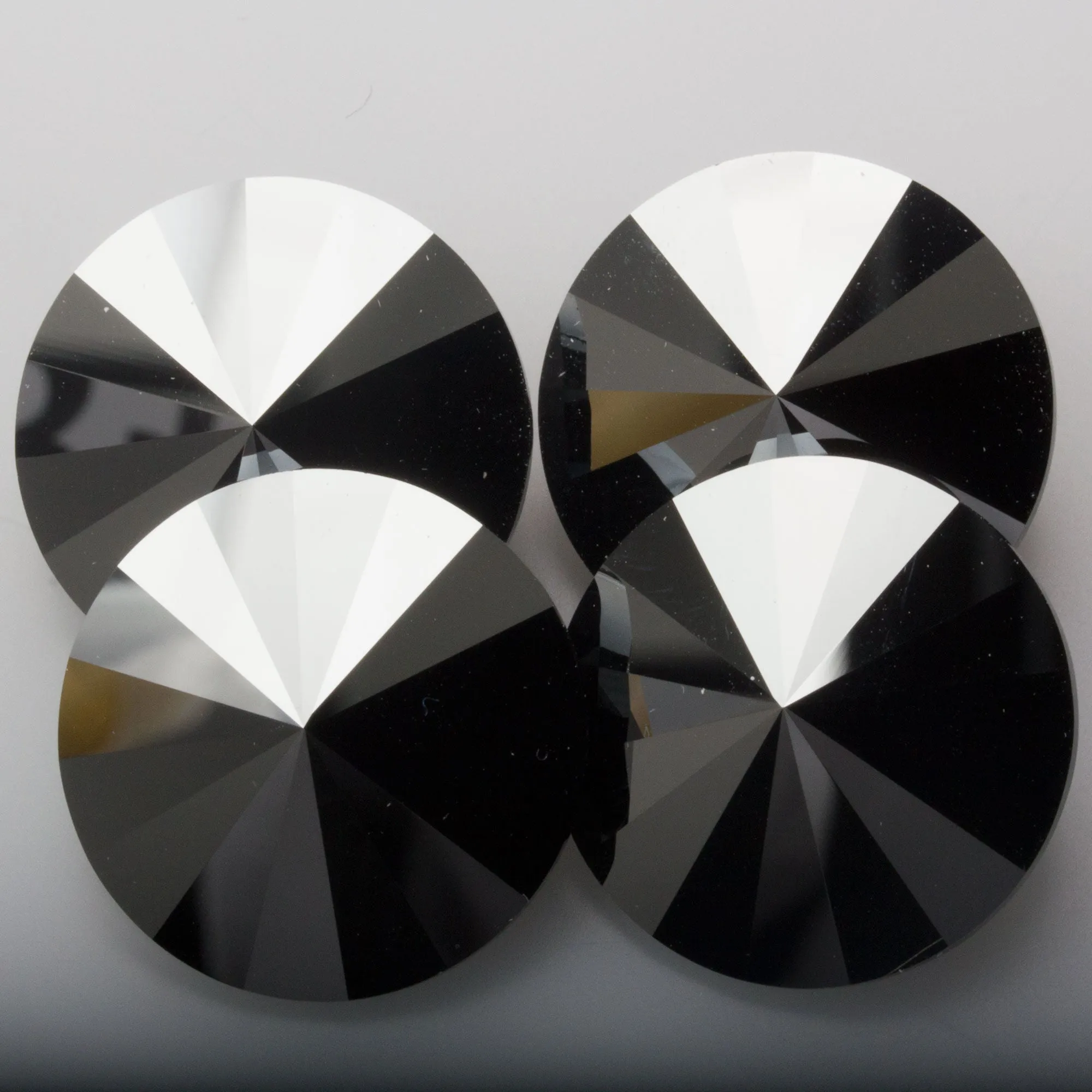 Black Swarovski Crystal Button