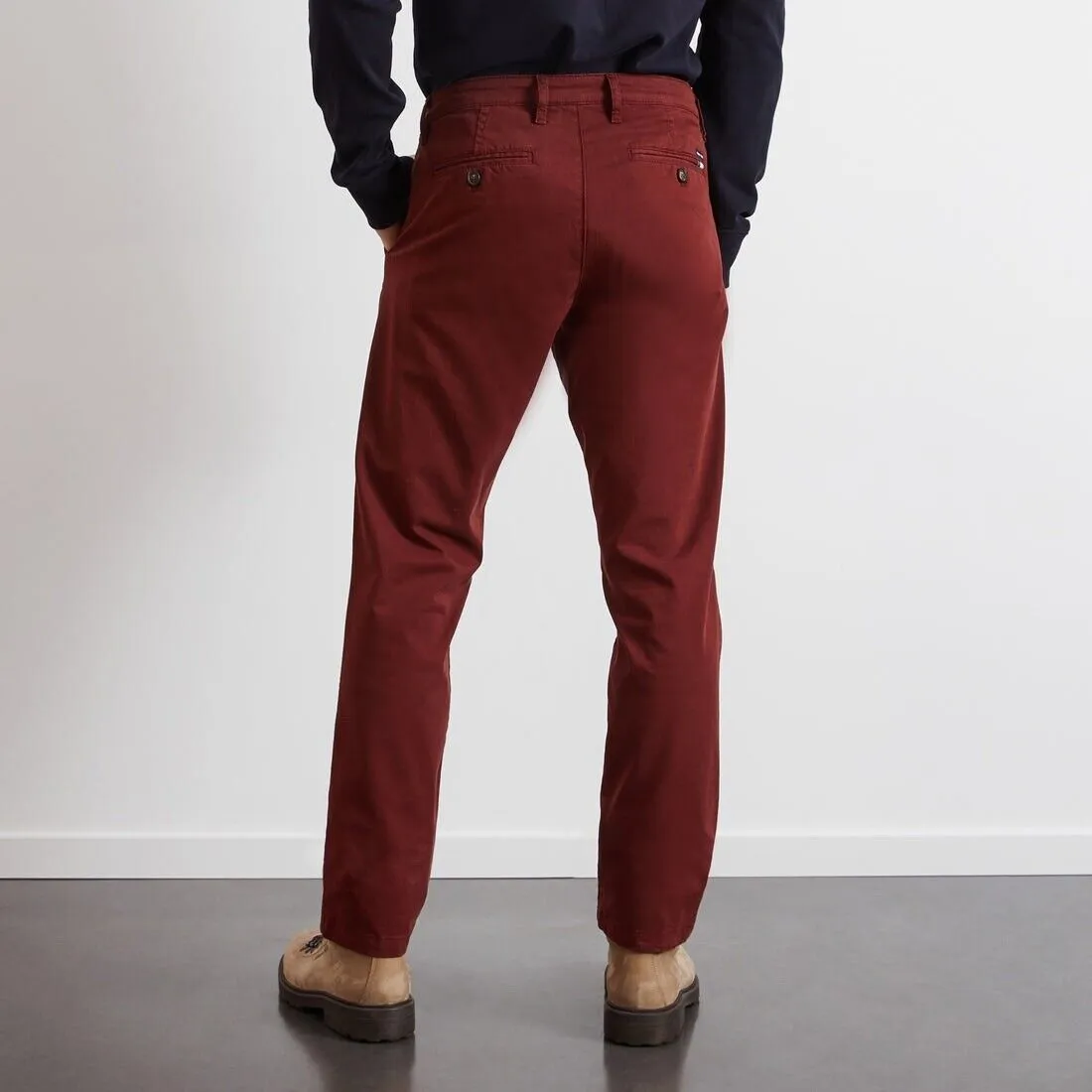 Bordeaux chinos in stretch cotton