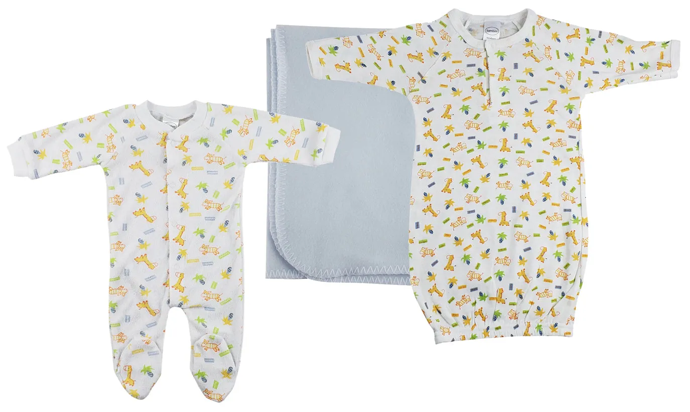 Boy Newborn Baby 3 Pc Layette Sets