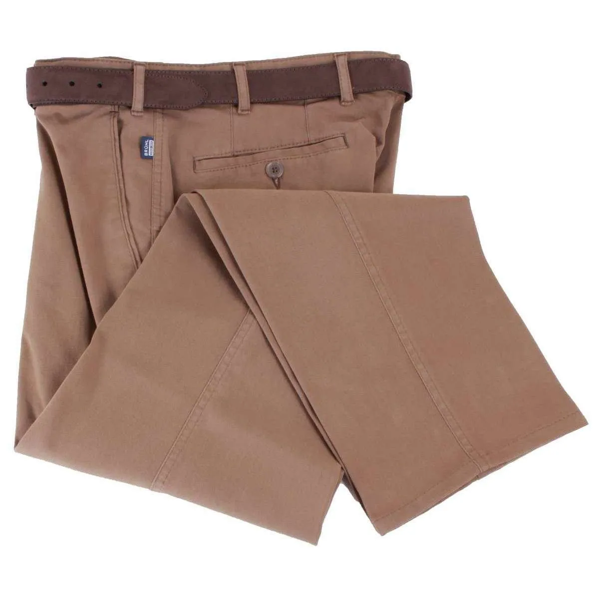 BRUHL Montana Pima Stretch Gabardine Autumn Weight Chinos - Putty Beige