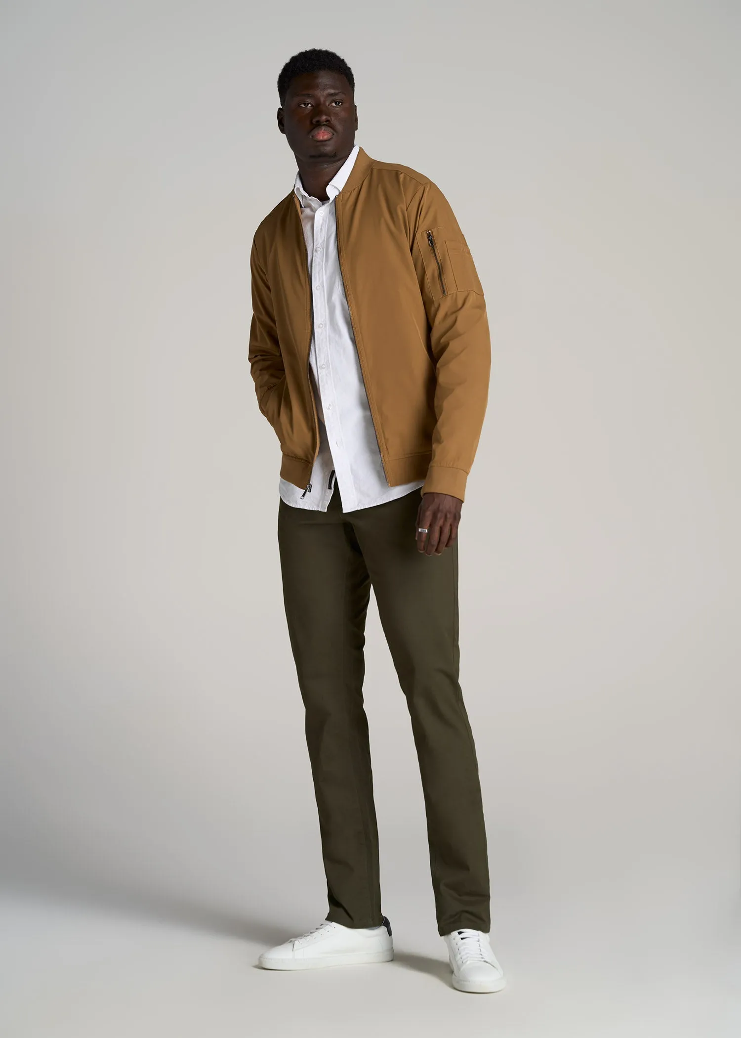 Carman TAPERED Chinos in Camo Green - Pants for Tall Men