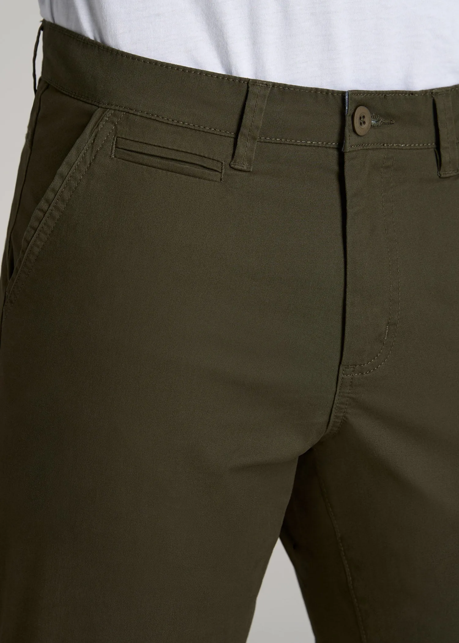 Carman TAPERED Chinos in Camo Green - Pants for Tall Men