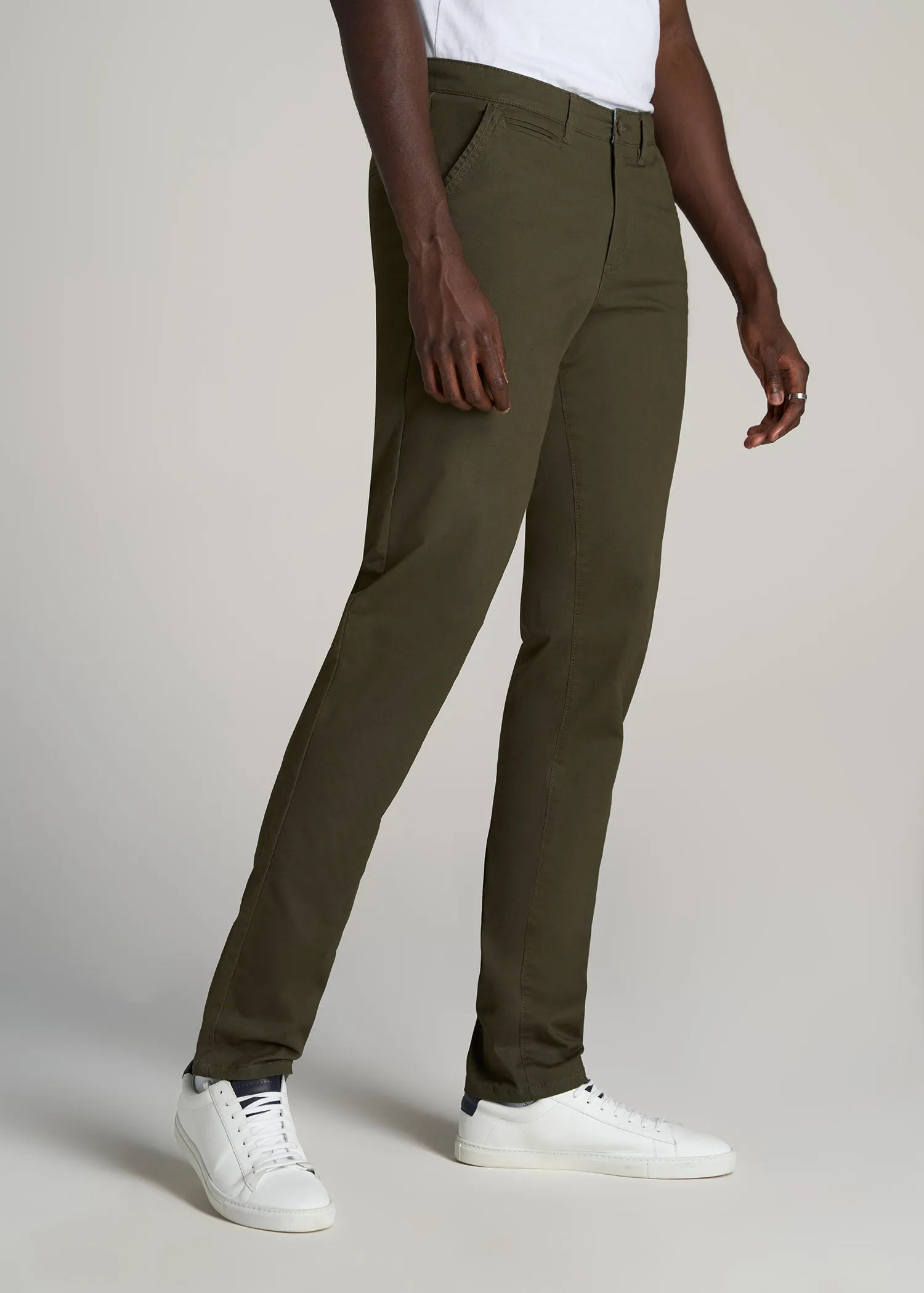 Carman TAPERED Chinos in Camo Green - Pants for Tall Men