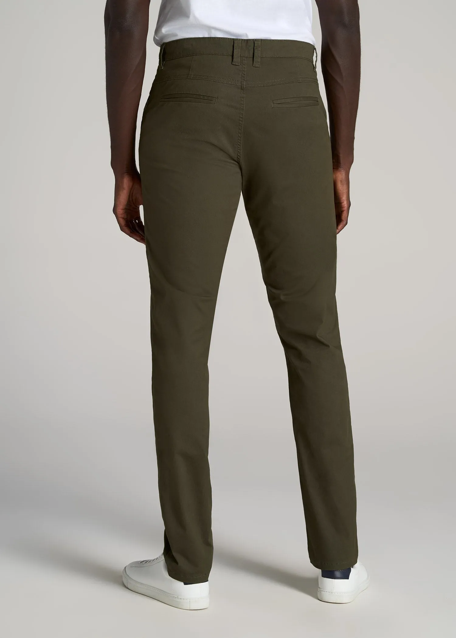 Carman TAPERED Chinos in Camo Green - Pants for Tall Men