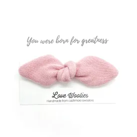 CASHMERE BLUSH PINK BABY BOW | Jaelynn