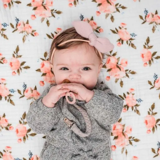 CASHMERE BLUSH PINK BABY BOW | Jaelynn