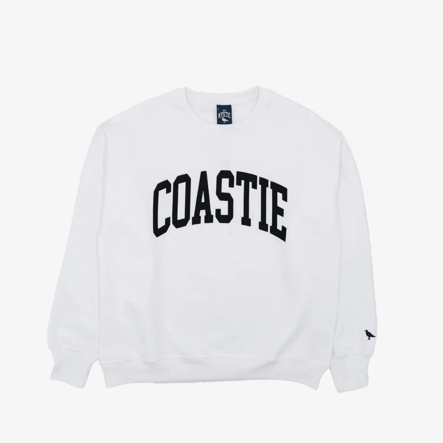 Coastie Embroidered Crewneck in White