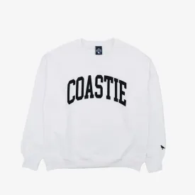 Coastie Embroidered Crewneck in White