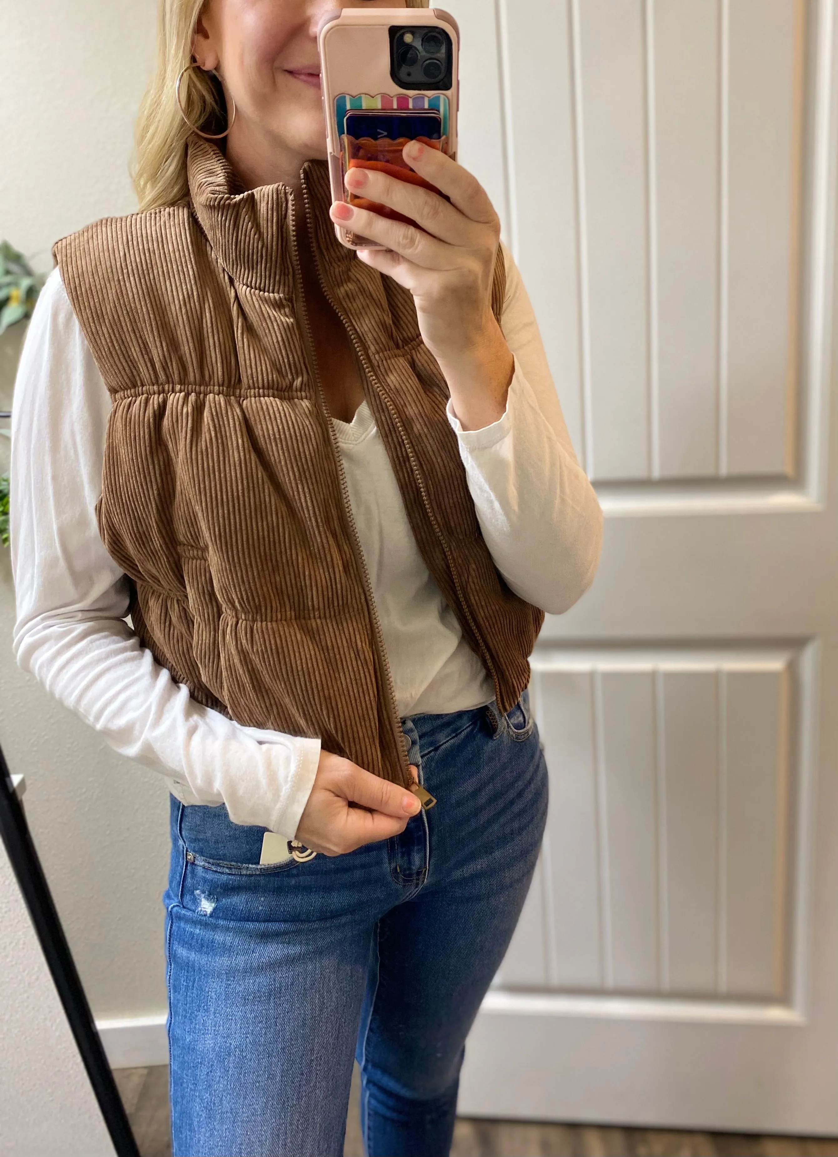 Corduroy Crop Vests