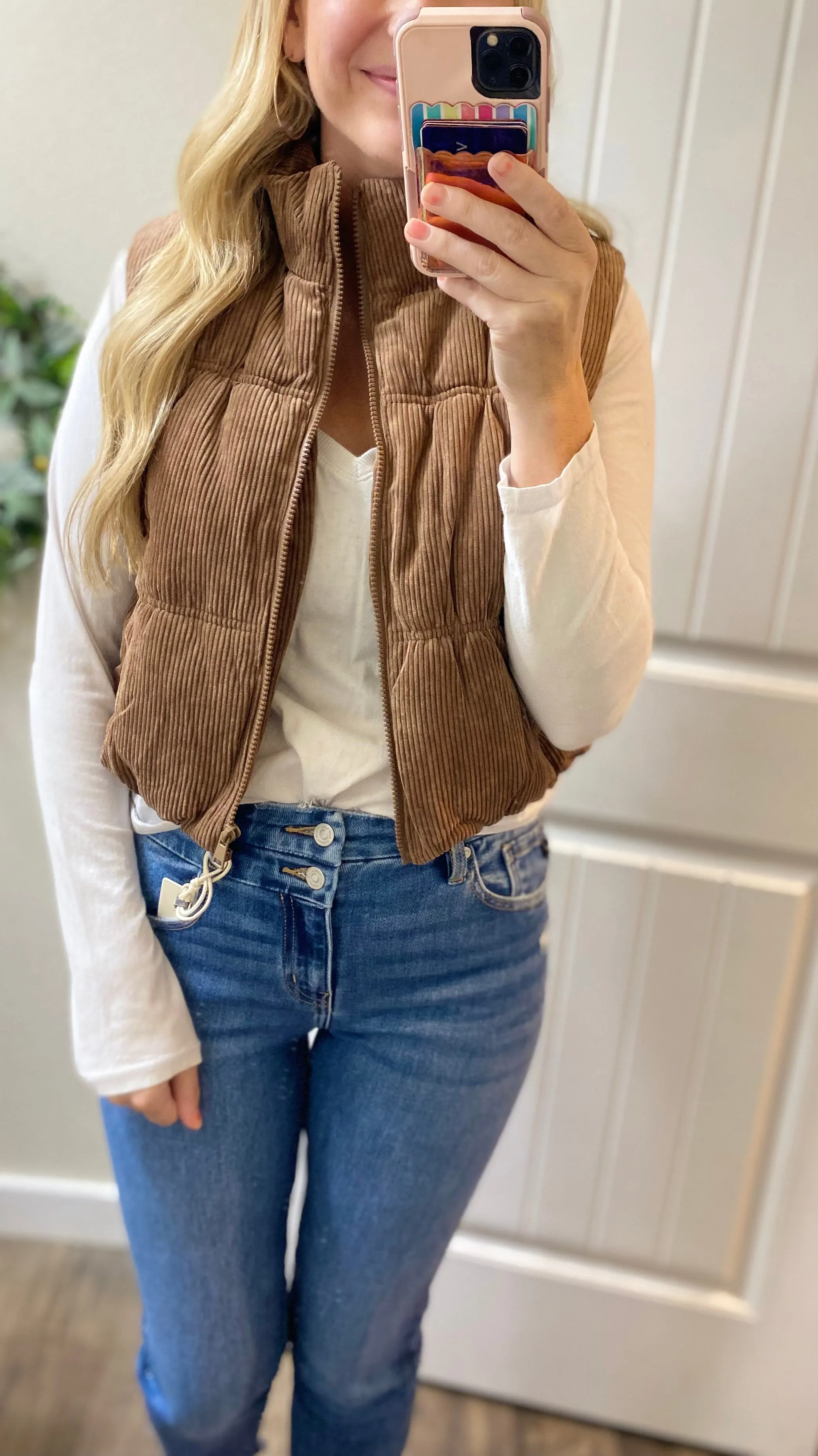 Corduroy Crop Vests