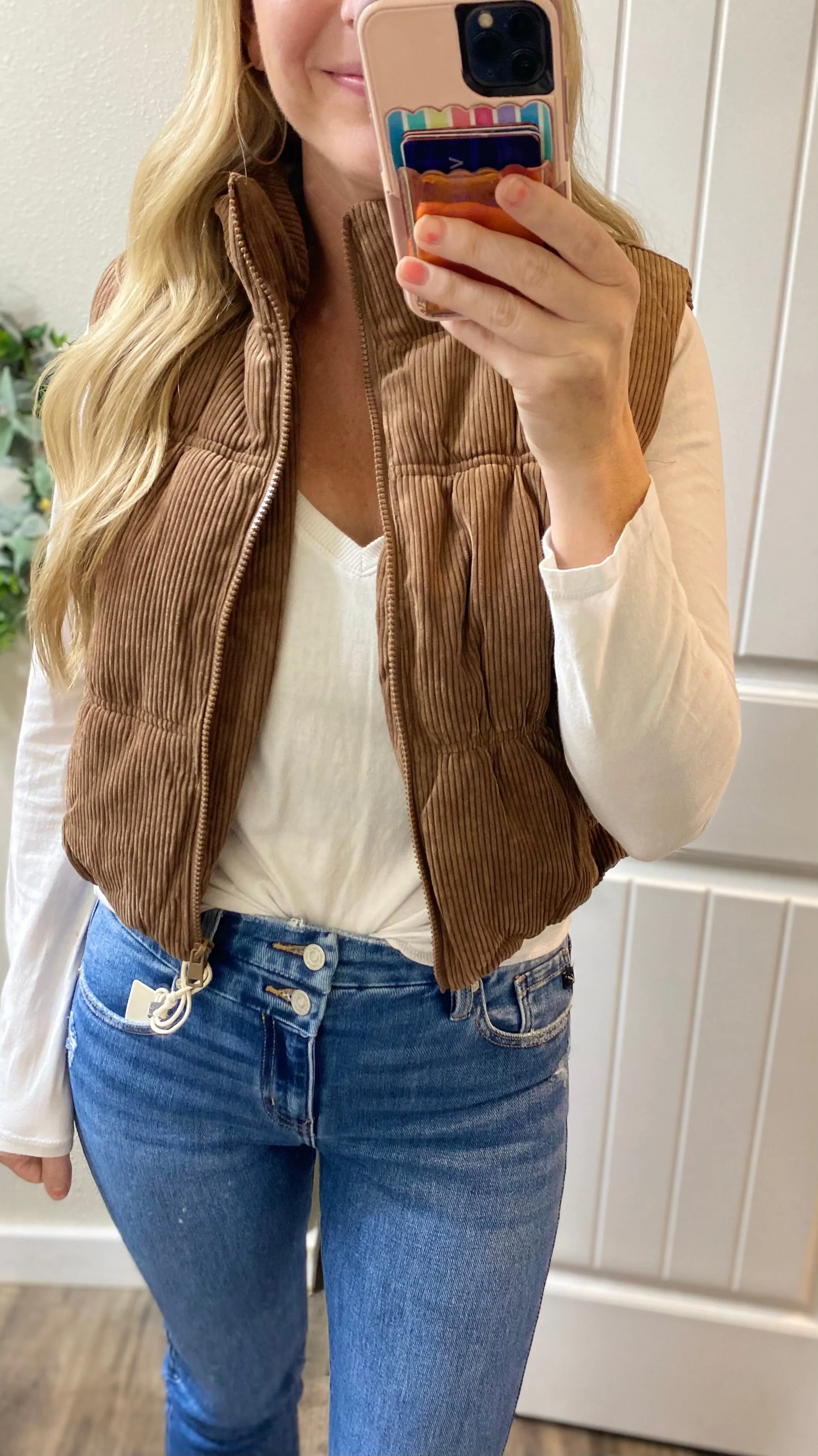 Corduroy Crop Vests