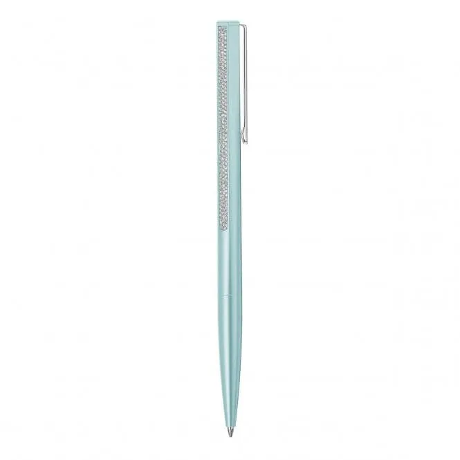 Crystal Shimmer Blue lacquered Chrome Plated Ballpoint Pen 5678190