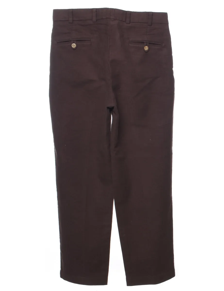 Dark Brown Trousers - W33 L30