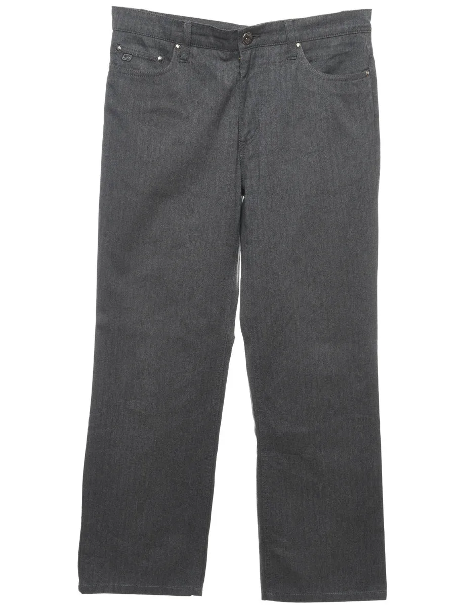 Dark Grey Straight-Fit Trousers - W32 L29