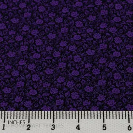 Dark Purple Mini Floral Cotton Print