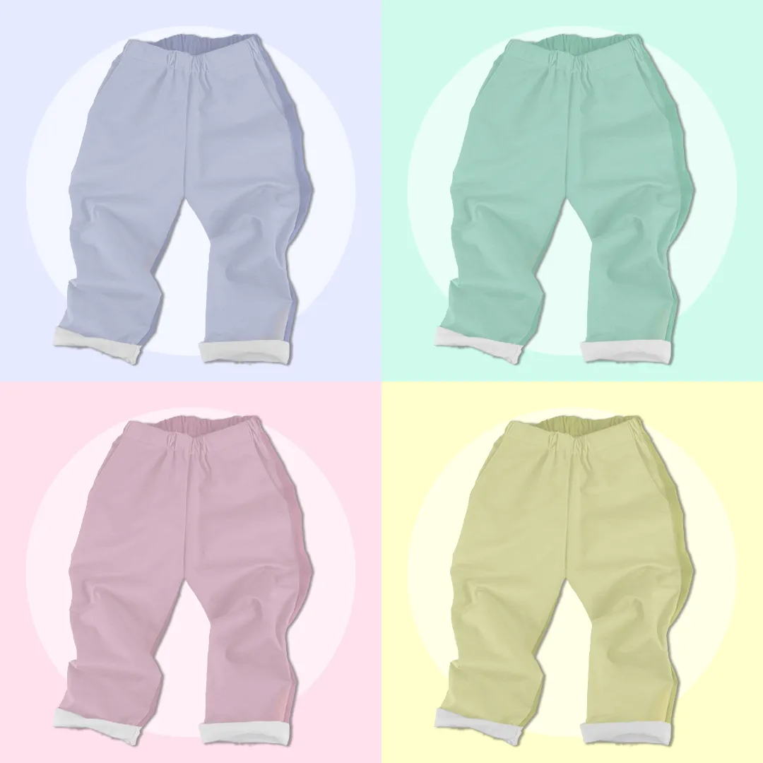 Denim Vintage Trousers - Pastel Solids