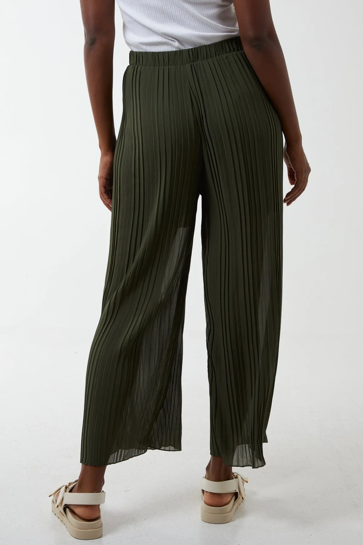 Elasticated Chiffon Pleated Culottes