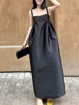 Elegant Black Strapless Evening Dress