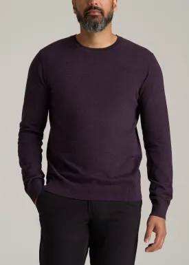 Everyday Crewneck Tall Men's Sweater in Midnight Plum