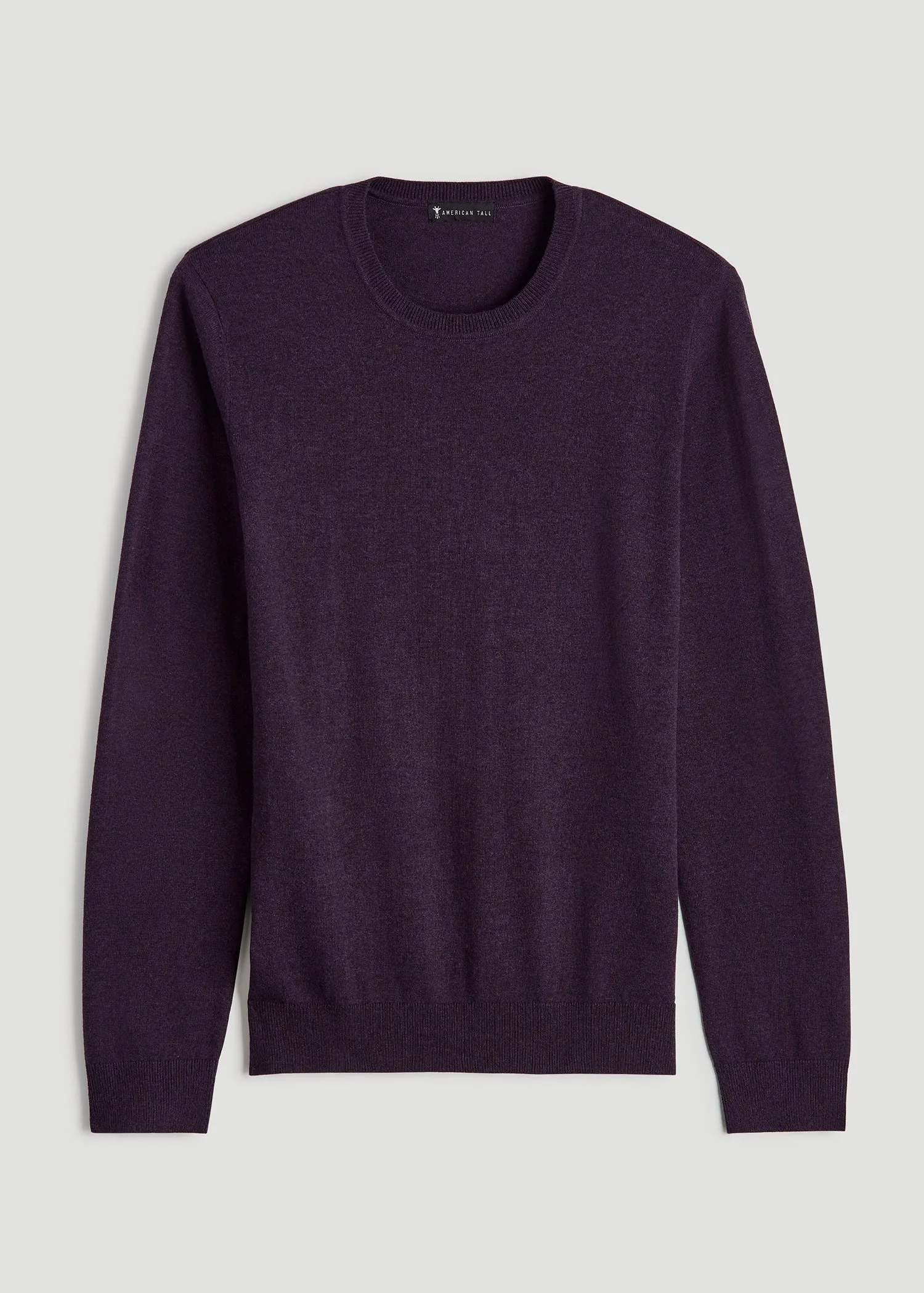 Everyday Crewneck Tall Men's Sweater in Midnight Plum