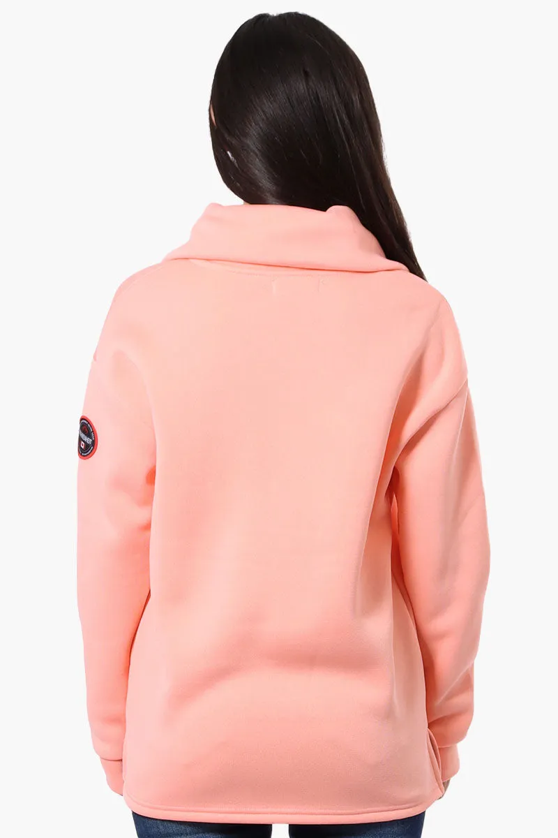 Fahrenheit Basic 1/4 Zip Pullover Sweater - Pink