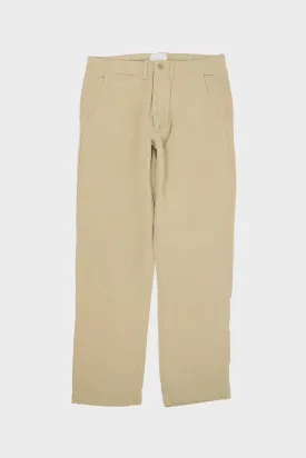 Flat Front Cotton/Linen Chinos - Camp Khaki