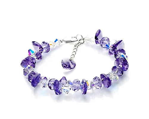 Frigid Dark Purple Ice Bling Swarovski Crystal Bracelet