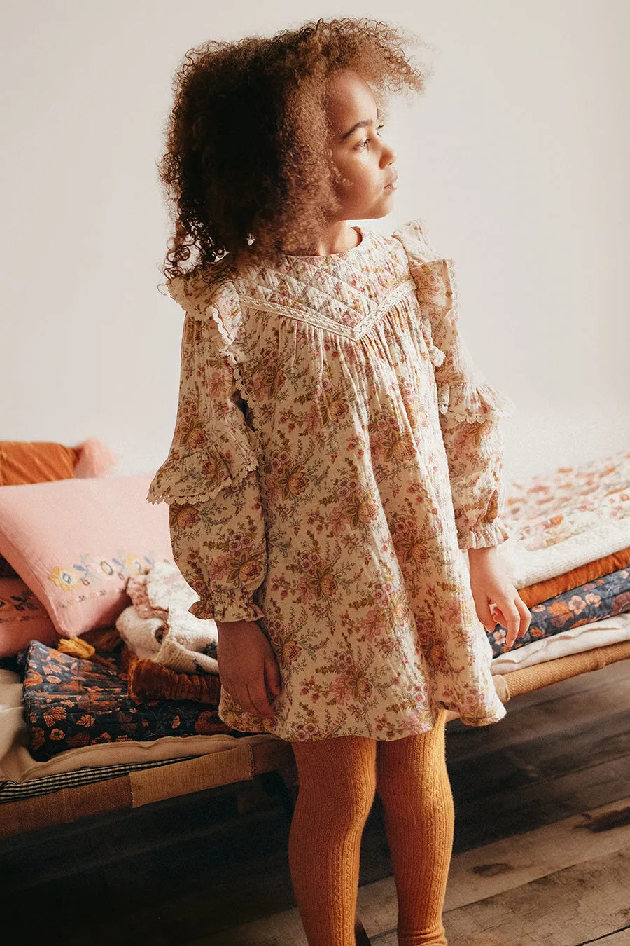 Girls Dress Louise Misha Lara Cream