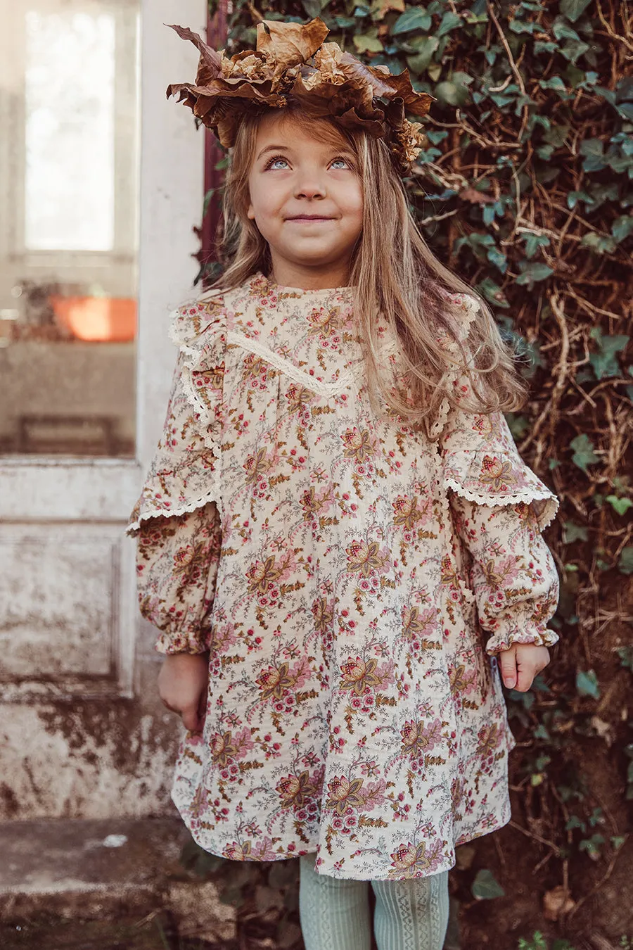 Girls Dress Louise Misha Lara Cream