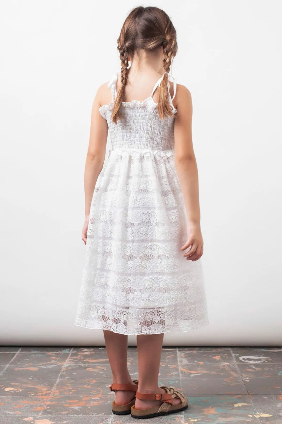 Girls Dress Tocoto Vintage Lace Midi