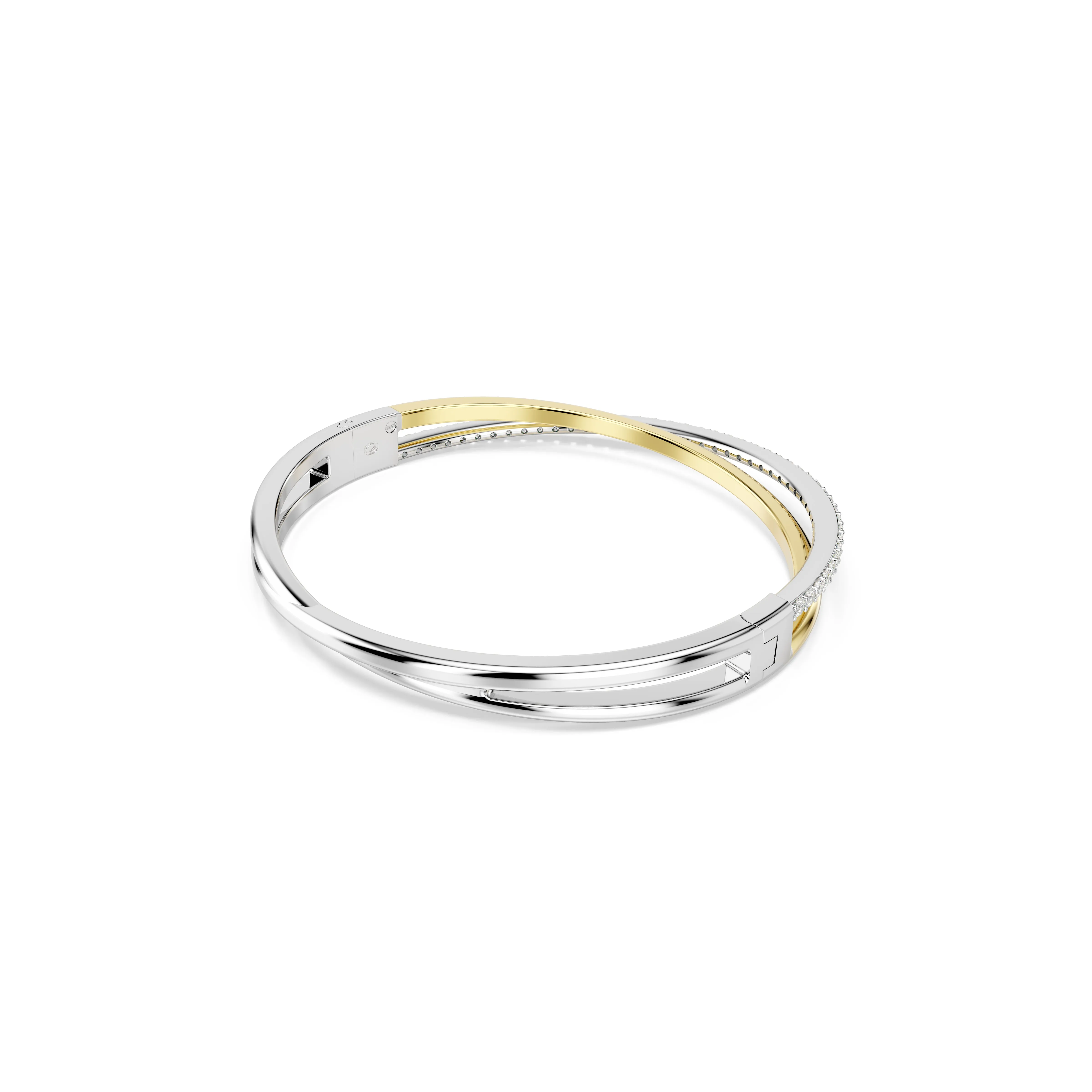 Gold Tone Hyperbola Bangle by Swarovski