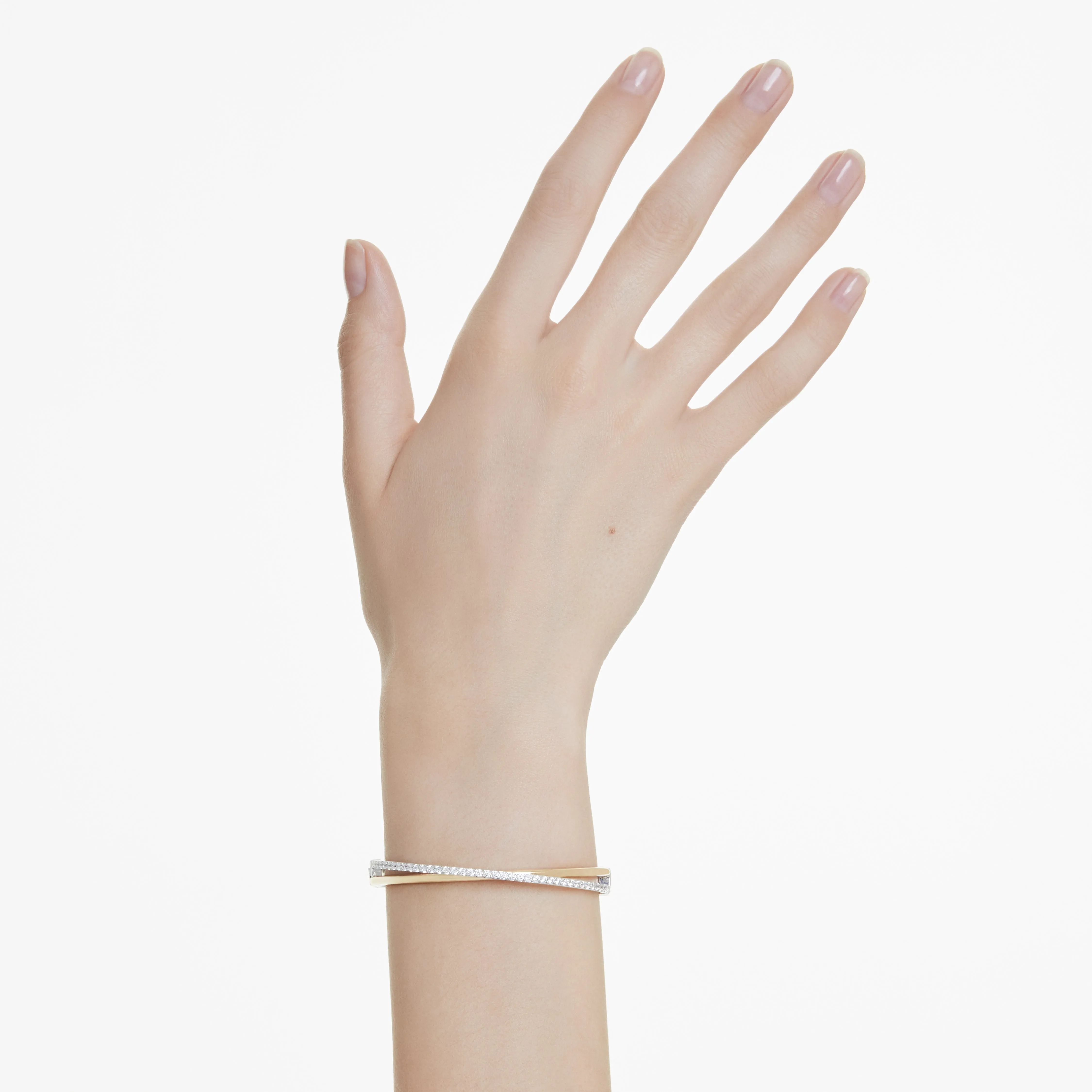 Gold Tone Hyperbola Bangle by Swarovski