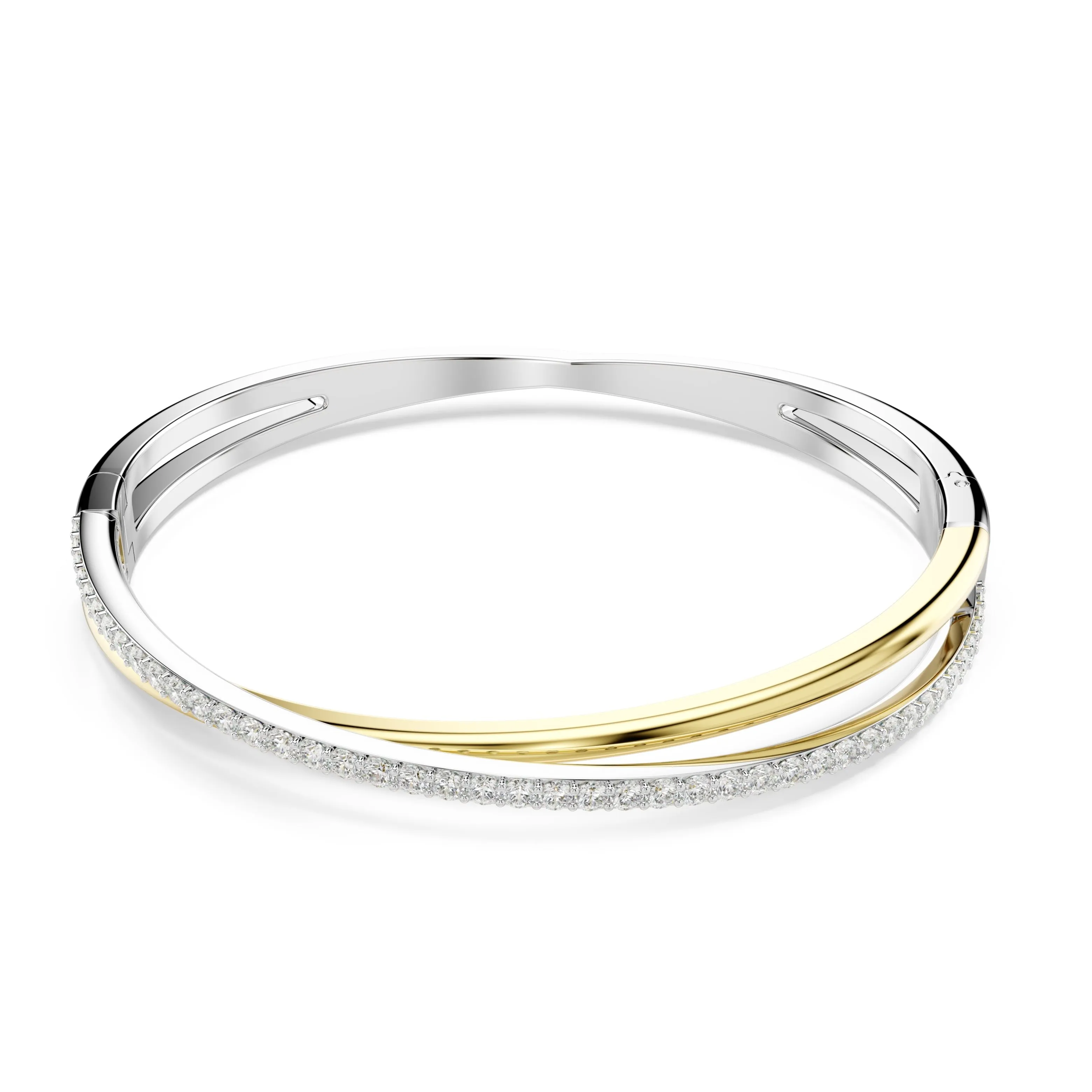 Gold Tone Hyperbola Bangle by Swarovski