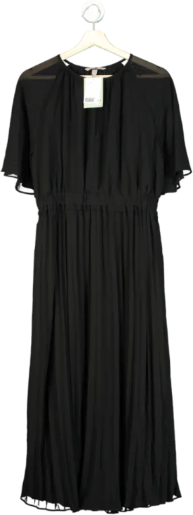 H&M Black Pleated Maxi Dress UK M