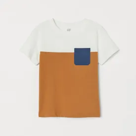 H&M Color Block Contrast Pocket Tshirt 1456