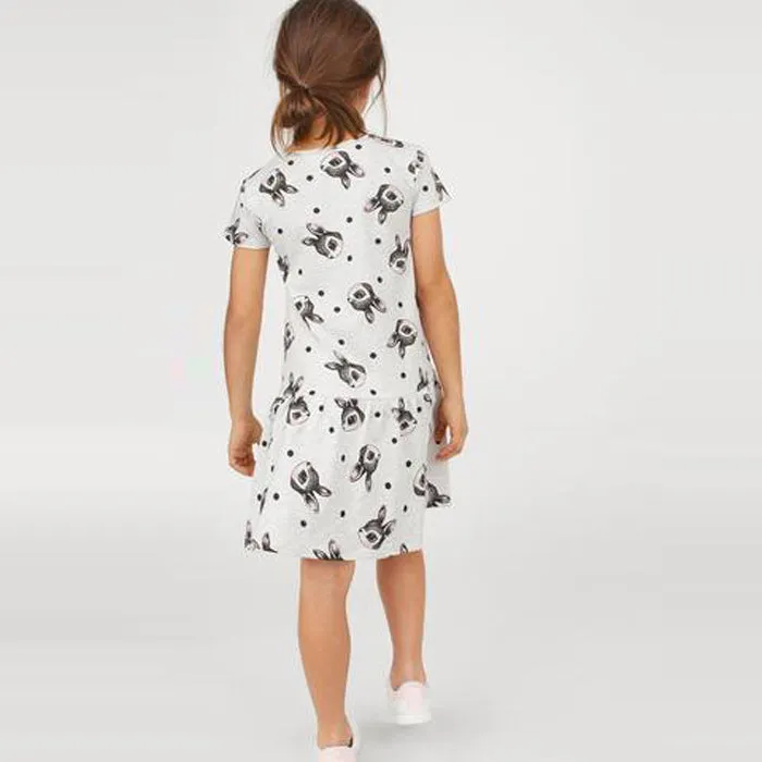 H&M Cute Rabbit Grey Frock