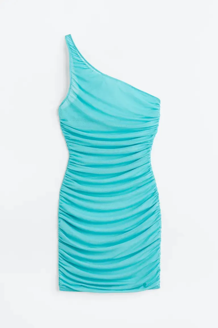 H&M one-shoulder beach dress, turquoise