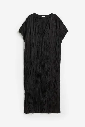 H&M Pleated tunic dress, black