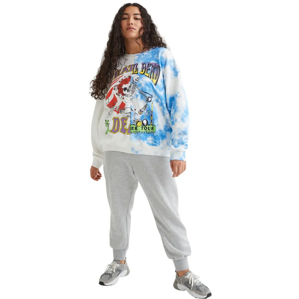 H&M  Printed Grateful Dead Sweatshirt, white