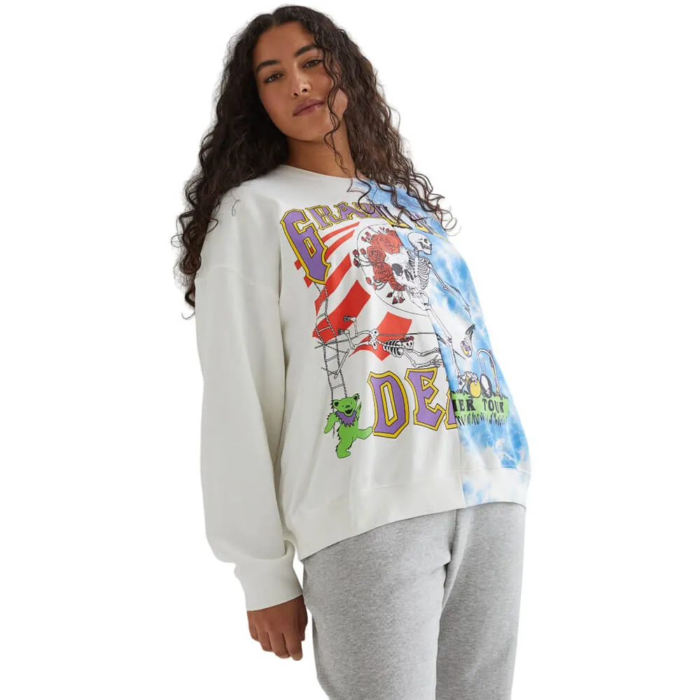 H&M  Printed Grateful Dead Sweatshirt, white