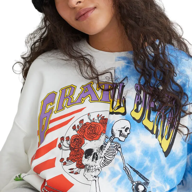 H&M  Printed Grateful Dead Sweatshirt, white