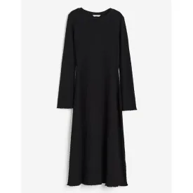 H&M Textured Jersey Dress, black