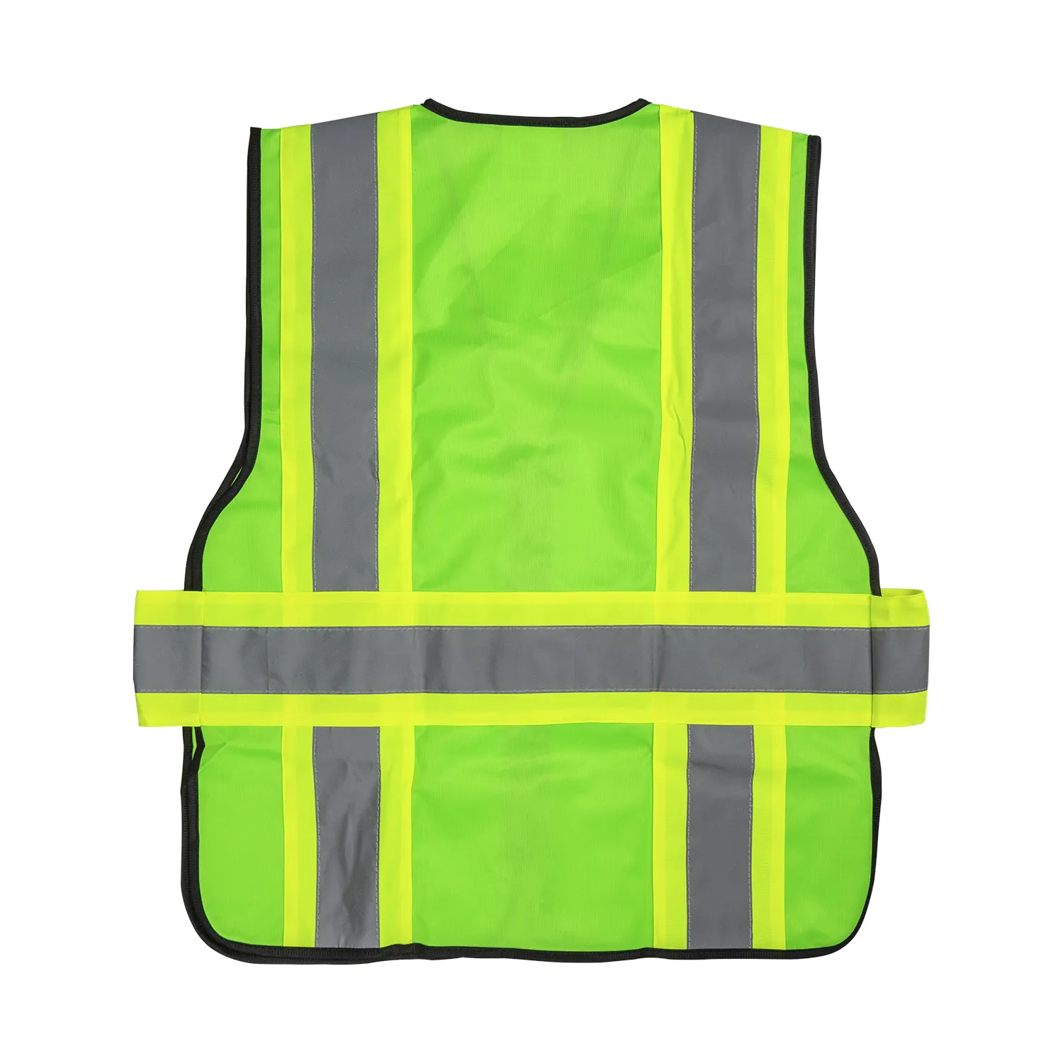 High Visibility Reflective Safety Vest with Zipper Fastening (Green), Large - 1 pc